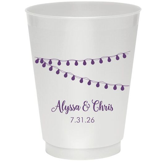 String Lights Colored Shatterproof Cups