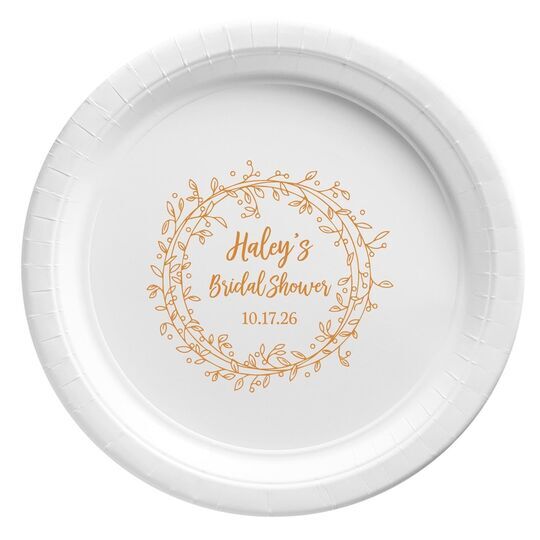 Vine Wreath Paper Plates