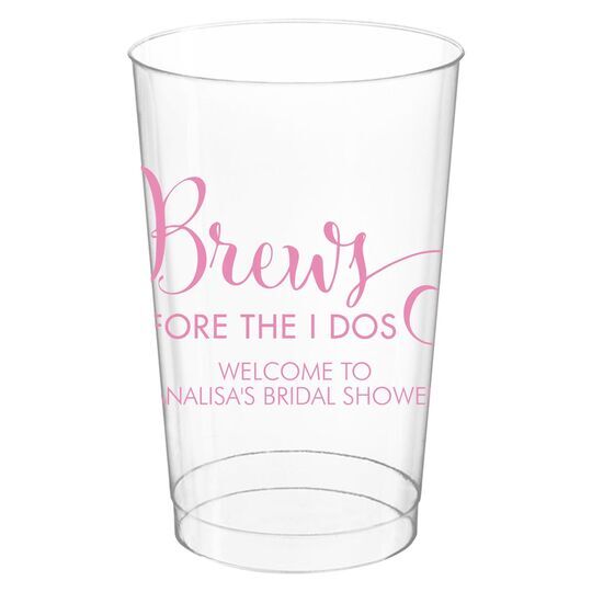 Brews Before The I Dos Clear Plastic Cups