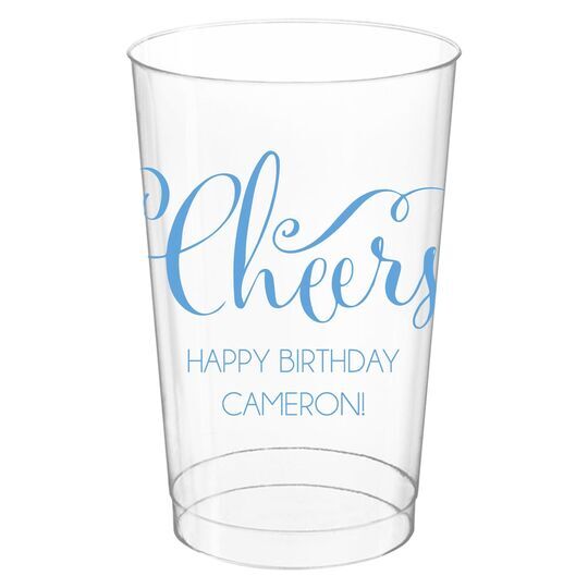 Curly Cheers Clear Plastic Cups