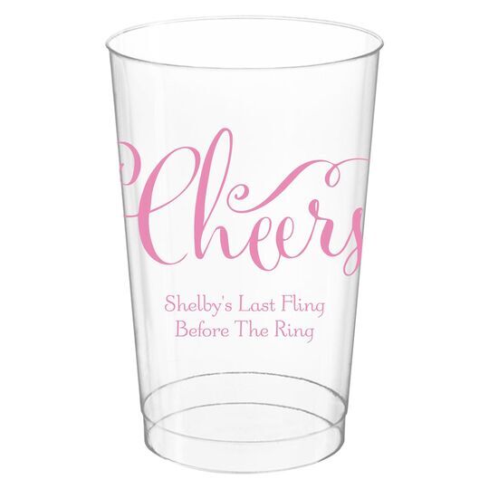 Curly Cheers Clear Plastic Cups