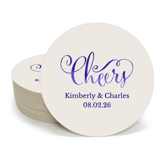 Curly Cheers Round Coasters
