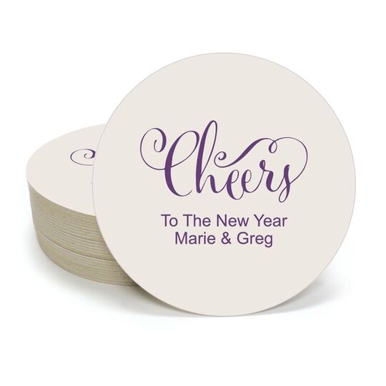 Curly Cheers Round Coasters