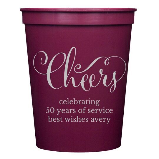 Curly Cheers Stadium Cups