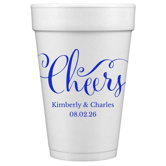 Curly Cheers Styrofoam Cups