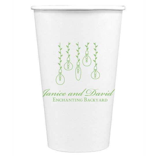 Hanging Vine Lights Paper Coffee Cups
