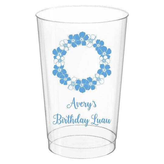 Hawaiian Lei Clear Plastic Cups