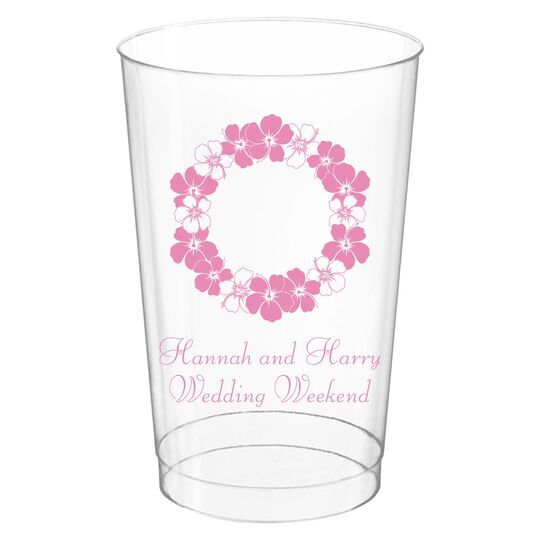 Hawaiian Lei Clear Plastic Cups