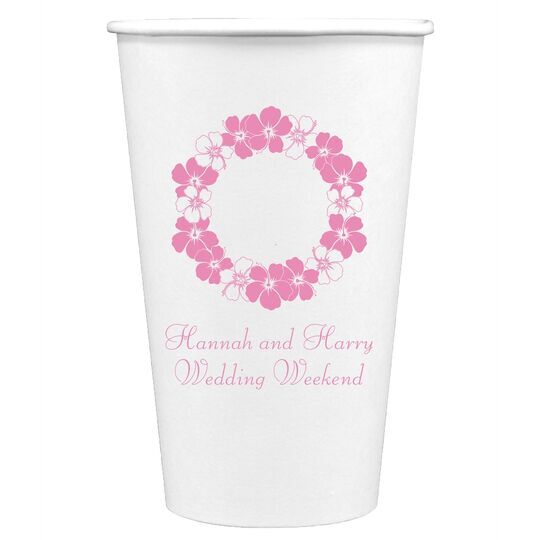 Hawaiian Lei Paper Coffee Cups