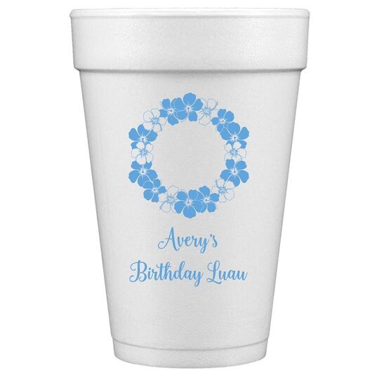 Hawaiian Lei Styrofoam Cups