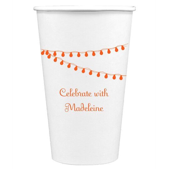 String Lights Paper Coffee Cups