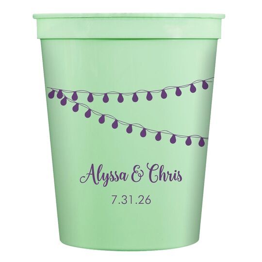 String Lights Stadium Cups