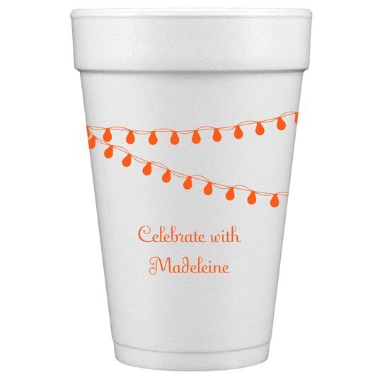 String Lights Styrofoam Cups