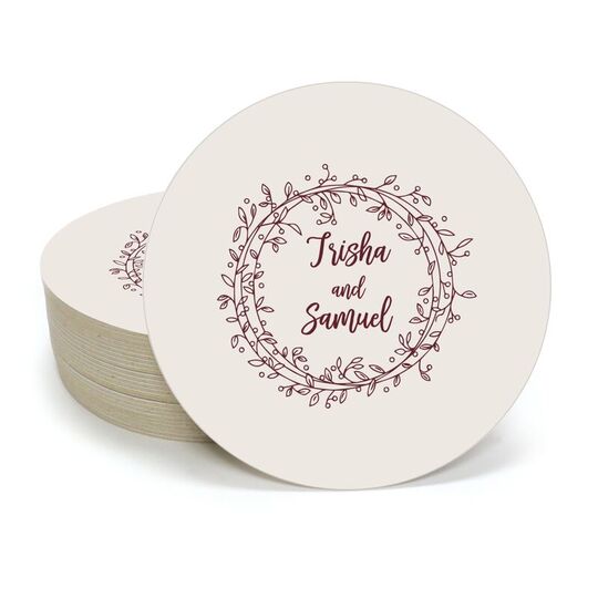 Vine Wreath Round Coasters