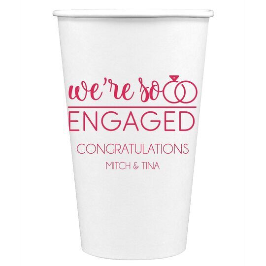 We're So Engaged Paper Coffee Cups