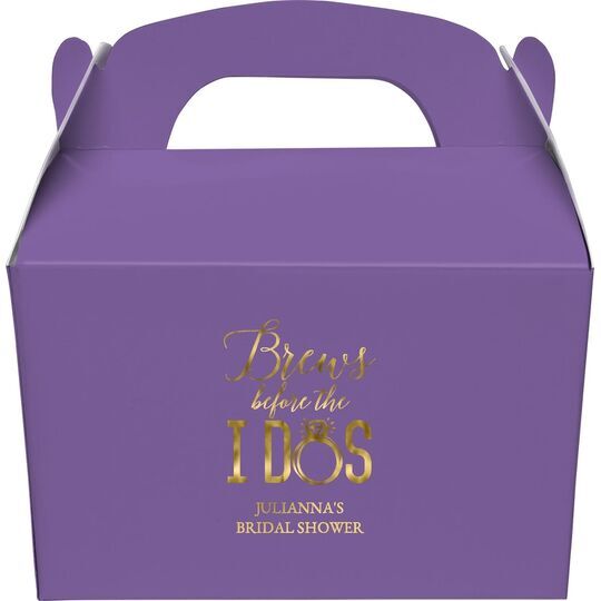 Brews Before The I Dos with Rings Gable Favor Boxes