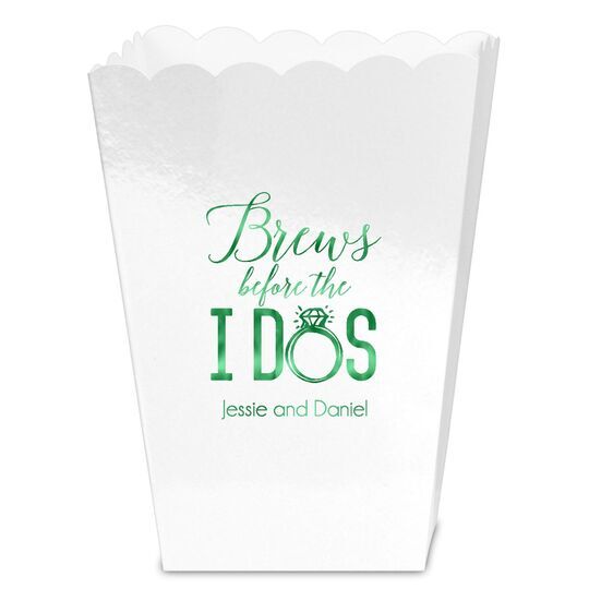 Brews Before The I Dos with Rings Mini Popcorn Boxes