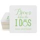 Brews Before The I Dos with Rings Square Coasters Image 2 of 3