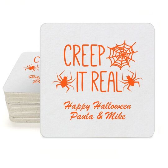 Creep It Real Square Coasters