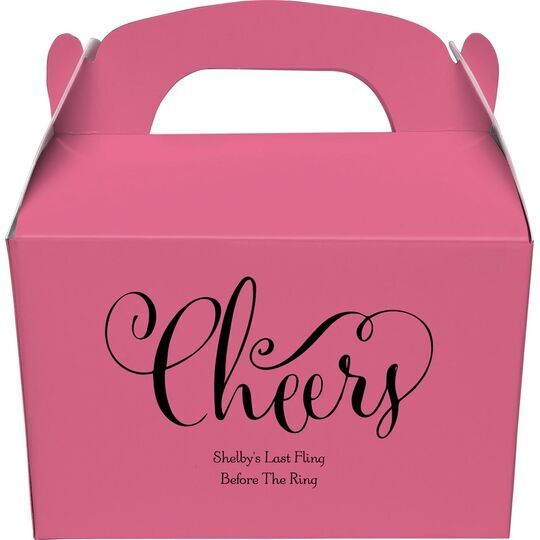 Curly Cheers Gable Favor Boxes