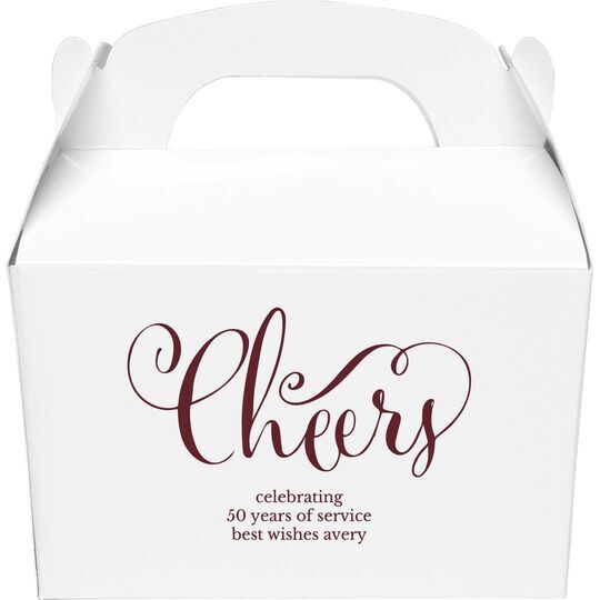 Curly Cheers Gable Favor Boxes