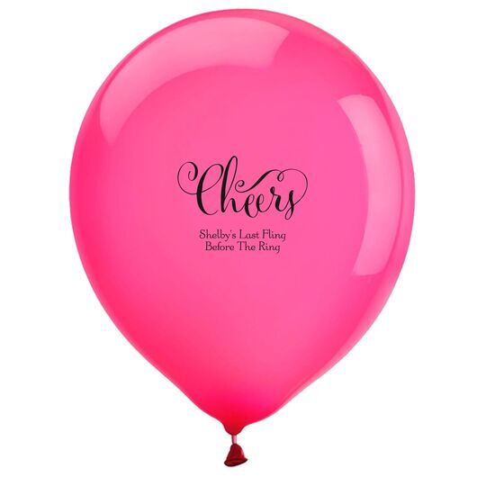 Curly Cheers Latex Balloons