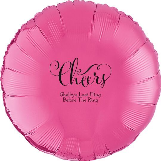 Curly Cheers Mylar Balloons