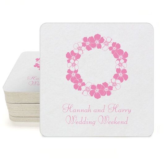 Hawaiian Lei Square Coasters
