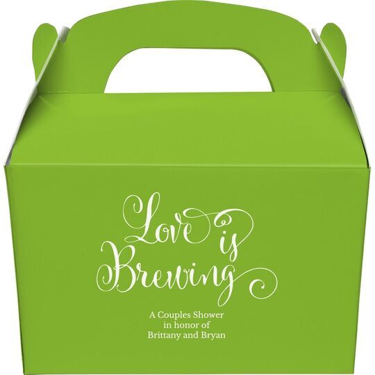 Love is Brewing Gable Favor Boxes