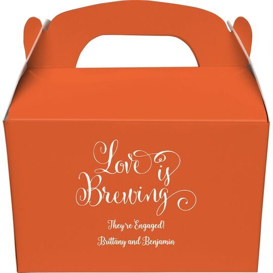 Love is Brewing Gable Favor Boxes