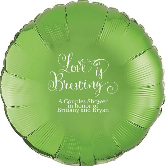 Love is Brewing Mylar Balloons