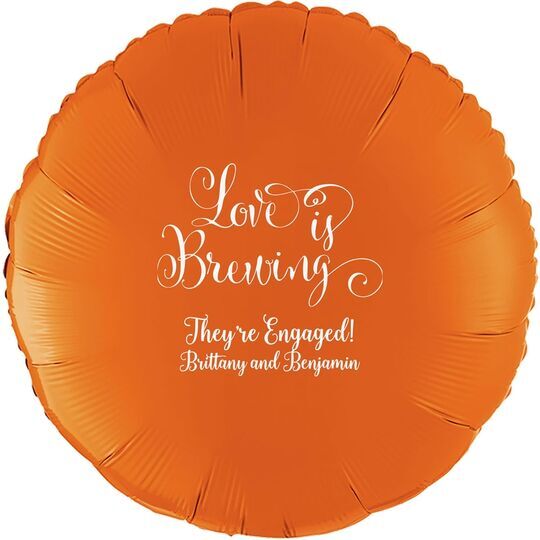 Love is Brewing Mylar Balloons