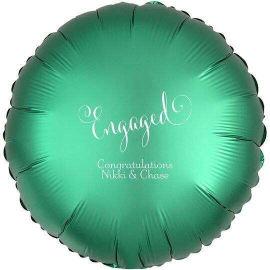 Romantic Engaged Mylar Balloons