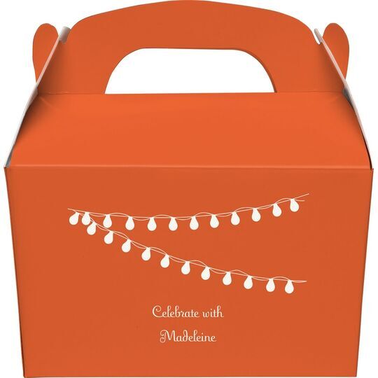 String Lights Gable Favor Boxes