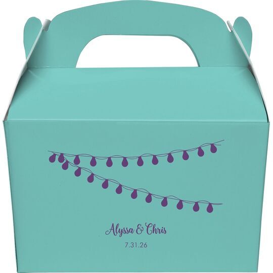 String Lights Gable Favor Boxes
