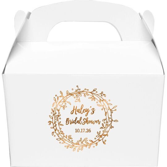 Vine Wreath Gable Favor Boxes