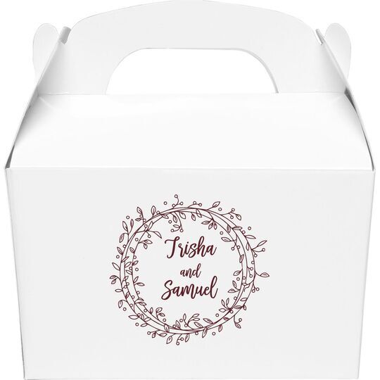 Vine Wreath Gable Favor Boxes