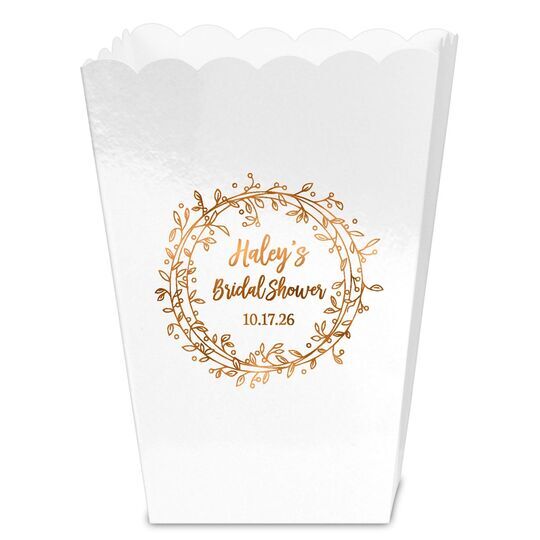 Vine Wreath Mini Popcorn Boxes