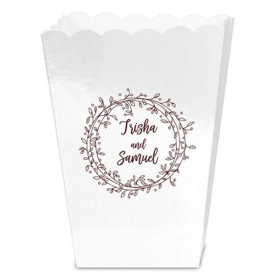 Vine Wreath Mini Popcorn Boxes