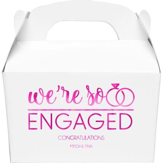 We're So Engaged Gable Favor Boxes