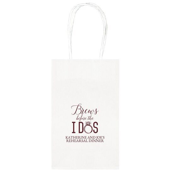 Brews Before The I Dos with Rings Medium Twisted Handled Bags