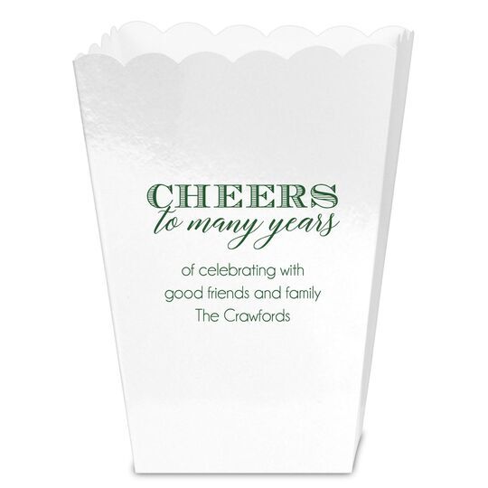 Cheers To Many Years Mini Popcorn Boxes