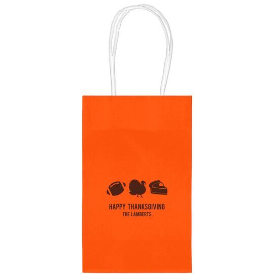 Football Turkey Pie Medium Twisted Handled Bags
