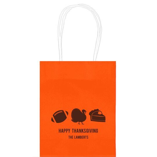 Football Turkey Pie Mini Twisted Handled Bags