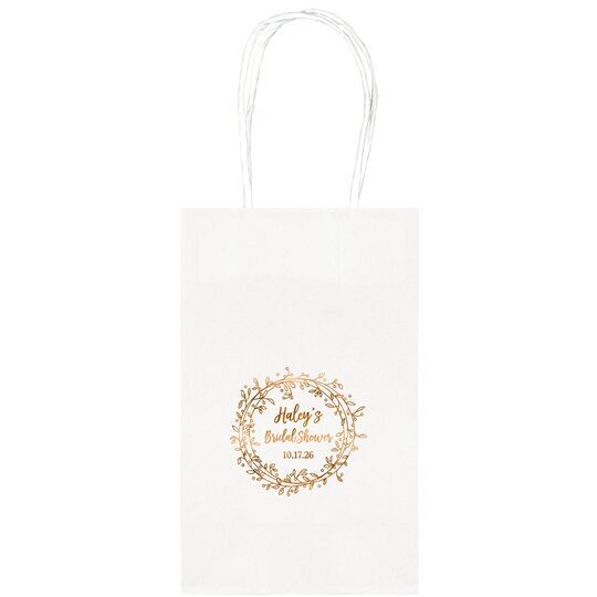 Vine Wreath Medium Twisted Handled Bags