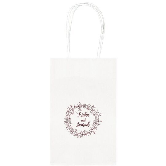 Vine Wreath Medium Twisted Handled Bags