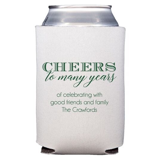 Cheers To Many Years Collapsible Huggers