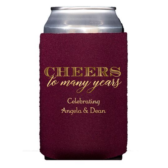 Cheers To Many Years Collapsible Huggers