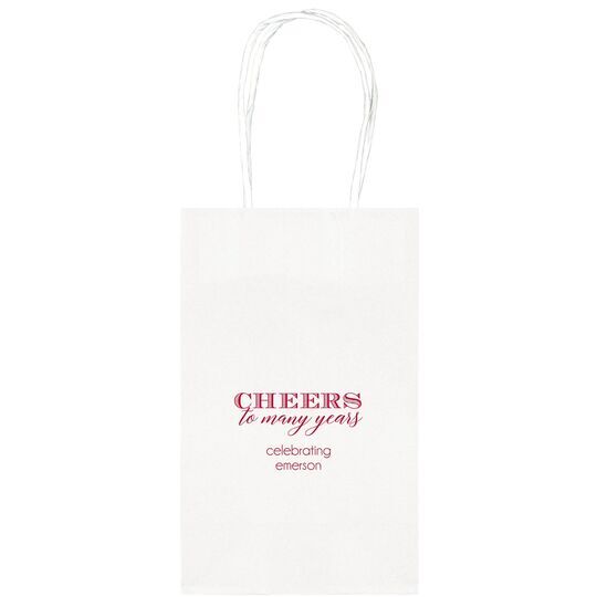 Cheers To Many Years Medium Twisted Handled Bags