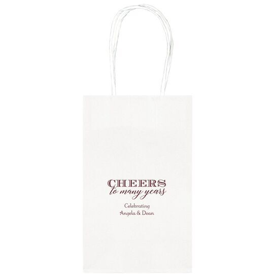 Cheers To Many Years Medium Twisted Handled Bags